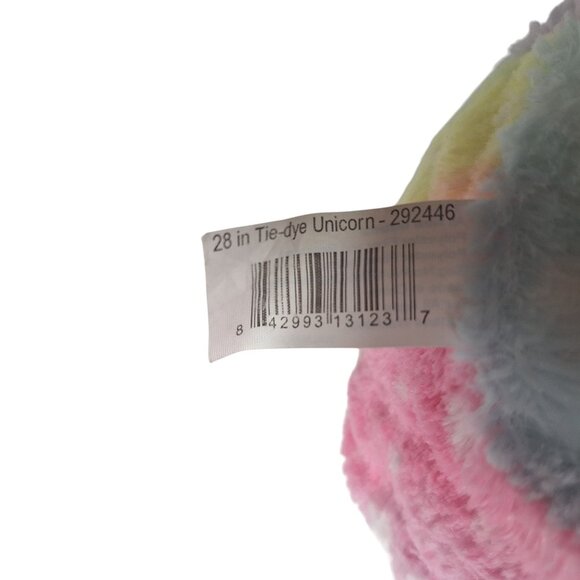 Walmart Giant Large Fairy Mystical Tie Dye Unicorn Plush Stuffed Animal 28" - Picture 7 of 8